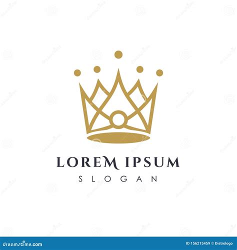 Luxury Crown Logo Vector Template Linear Crown Icon Vector Stock