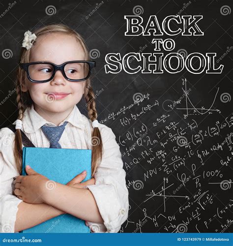 Back To School Concept Cute Little Girl In Glasses Stock Image Image