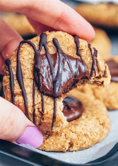 Chocolate Thumbprint Cookies No Bake Vegan And Gluten Free Nadias