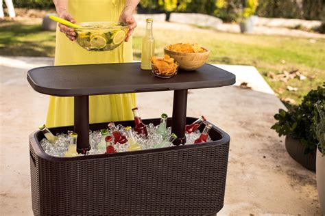 Keter Bevy Bar Tablecooler Box Combo 56l Chiller Weatherproof Uv