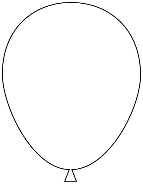 Printable Balloon Simple Shapes Coloring Pages