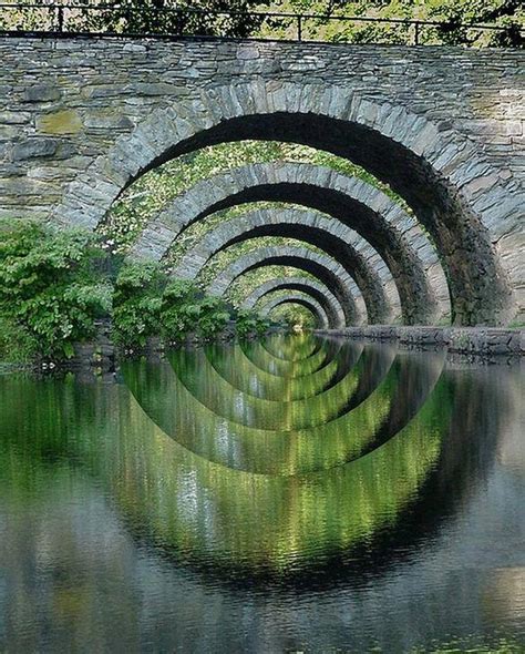 Optical Illusion Of A Bridge In New York Stone Bridge Stone Arch