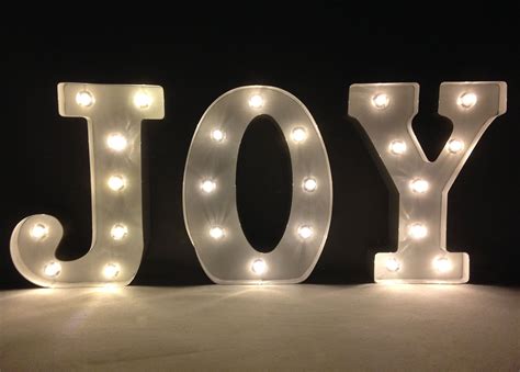 Homirable christmas red truck sign with christmas trees, merry christmas led lighted decor, home holiday farmhouse ornament, vintage rustic wood wall hanging door decorations yard wall art plaque gift. Amazon.com - JOY - LED Illuminated Marquee Word Sign ...