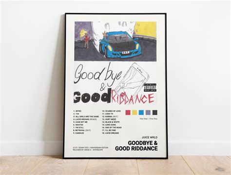 Juice Wrld Goodbye And Good Riddance Album Cover Poster Anniversary