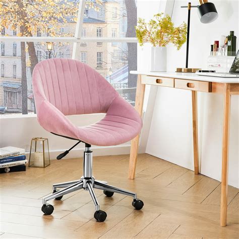 ovios cute desk chair plush velvet office chair for home or office modern comfortble nice task