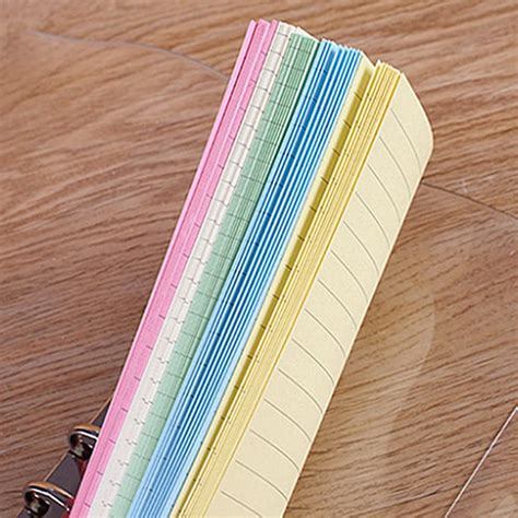 A5 Coloured Ruled Notepaper For Filofax 6 Punched Holes Loose Leaf