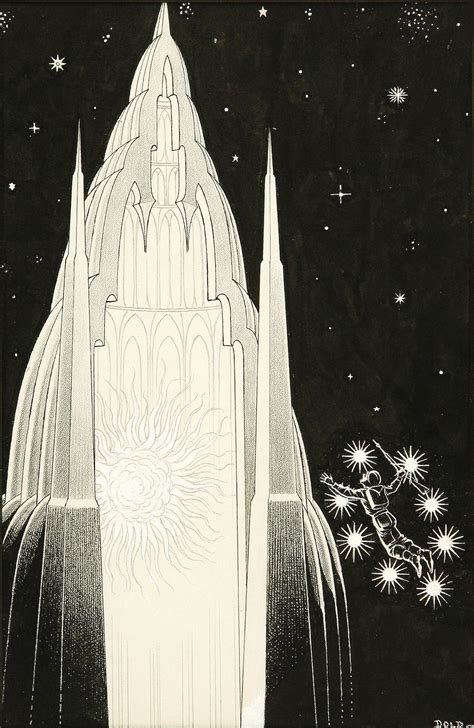 Art Deco Sci Fi Illustration By American Artist Elliott Dold 1889
