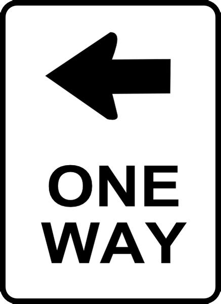 One Way Traffic Sign Clip Art Free Vector In Open Office Drawing Svg