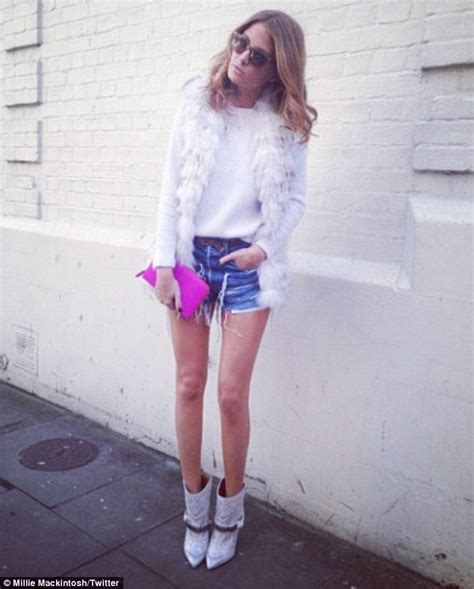 Millie Mackintosh Ignores The Winter Weather And Shows Off Her Slim