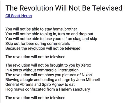 The Revolution Will Not Be Televised But You Might Catch Some Updates