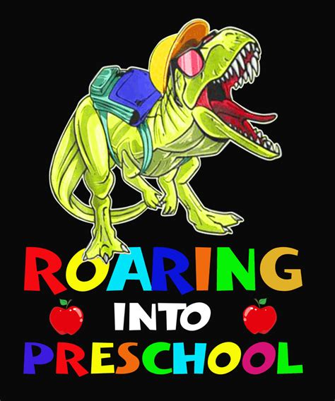Back To School Png File Dinosaur Roaring Into Preschool T Shirt