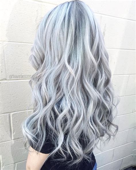 Long Silver Hairstyle