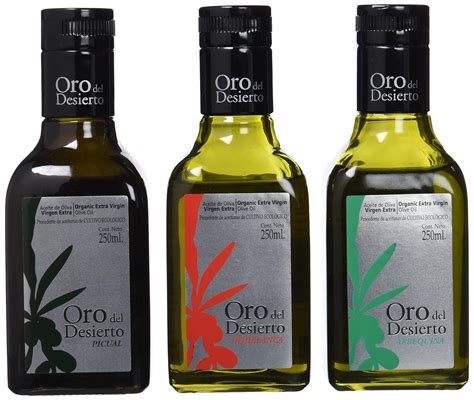 oro del desierto aceite de oliva virgen extra ecológico paquete de 3 x 250 ml total 750 ml