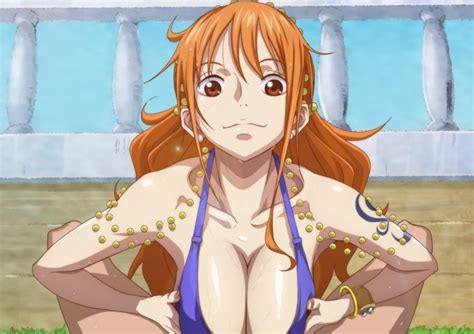 Kyabakurabakufu Nami One Piece One Piece Girl Bare Arms Bare Shoulders Blue Dress