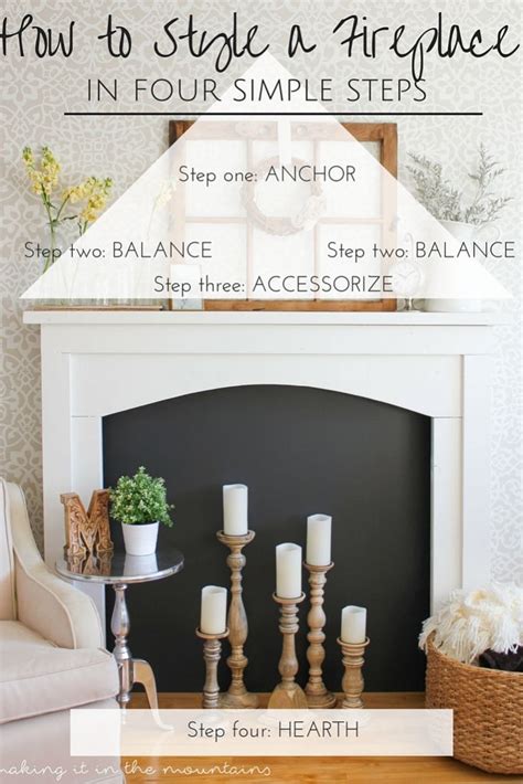How To Style A Fireplace In Four Simple Steps Diy Decor Hearth And Mantel Design Tips