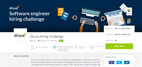 Druva hiring Challenge for Software Engineer/ Staff ...