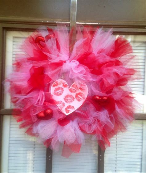 Valentine Heart Tulle Wreath Etsy