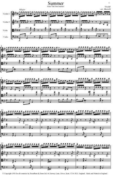 Presto — antonio vivaldi, susanne lautenbacher. Vivaldi - Summer from The Four Seasons, Opus 8 No. 2 ...