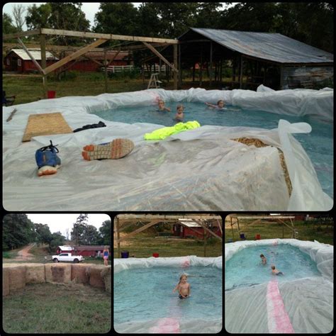 Build A Swimming Pool With Straw Bales Building A Swimming Pool