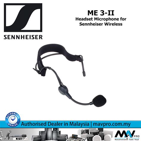 Sennheiser Me 3 Ii Headset Microphone For Sennheiser Wireless