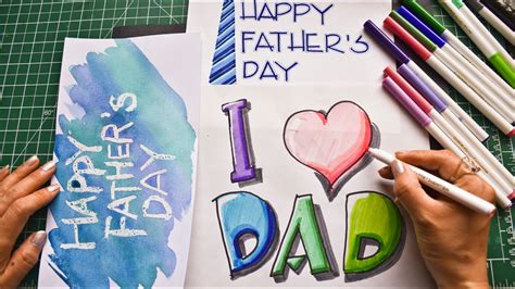 How To Draw A Picture For Fathers Day I Love Dad ♡ Youtube