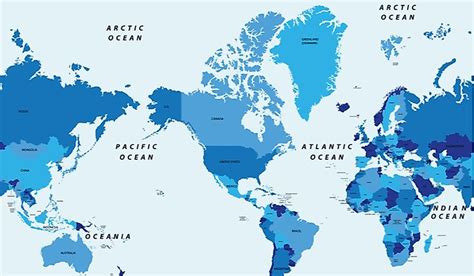 Atlantic Ocean On World Map Map Of The World