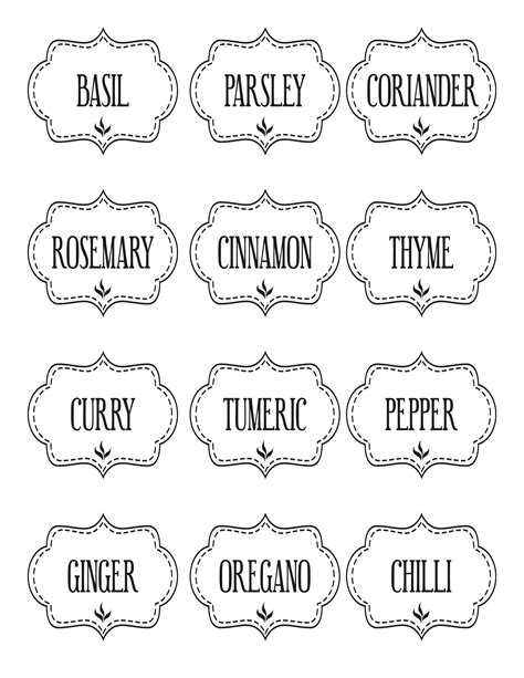Free fax templates to print. Free Printable Kitchen Spice Labels … | Spice labels ...