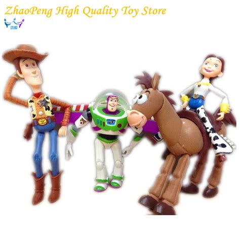 4pcsset Anime Toy Story 3 Buzz Lightyear Woody Jessie Pvc Action