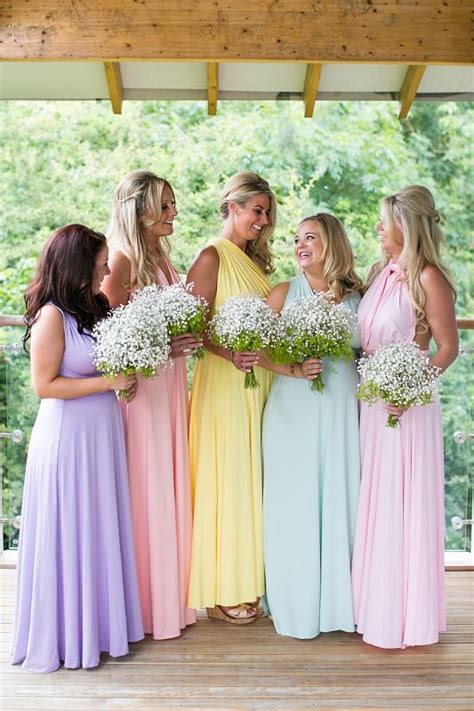Hayley And Johns Glamfest Pastel Bridesmaid Dresses Pastel