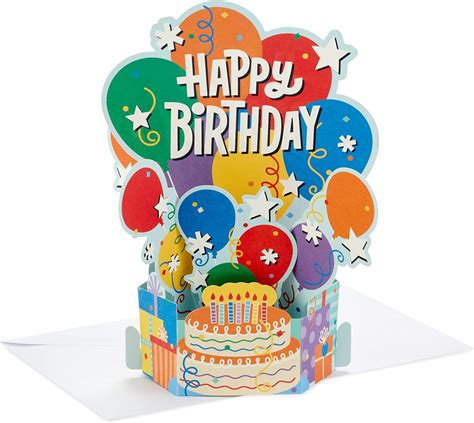 Hallmark Paper Wonder Pack Of Pop Up Birthday Cards Balloons And Cake 8 3d Cards