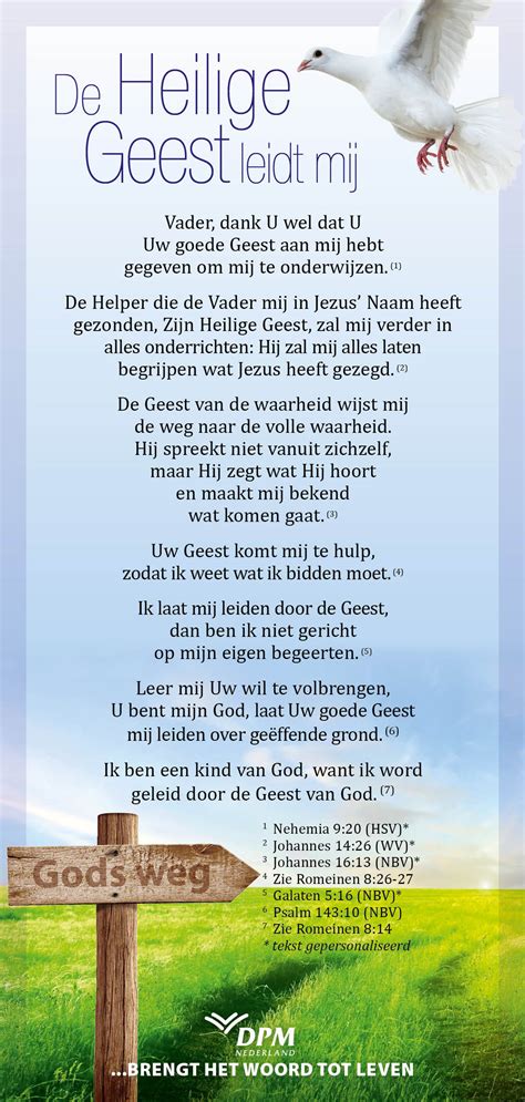Proclamatiekaart Derek Prince - De Heilige Geest leidt mij - derekprince.nl