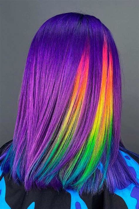 Peekaboo Hair Colors Funky Hair Colors Vivid Hair Color Vibrant Hair