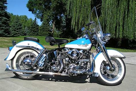 Blue And White Harley Bikes Harley Davidson Motorcycles Classic