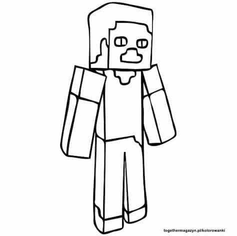 Kliknij tutaj aby wydrukować grafiki uprzejmie. Minecraft - Kolorowanki do druku - TogetherMagazy