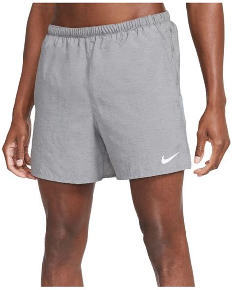 Nike Synthetic Challenger Brief Lined 5 Running Shorts In Smoke Grey