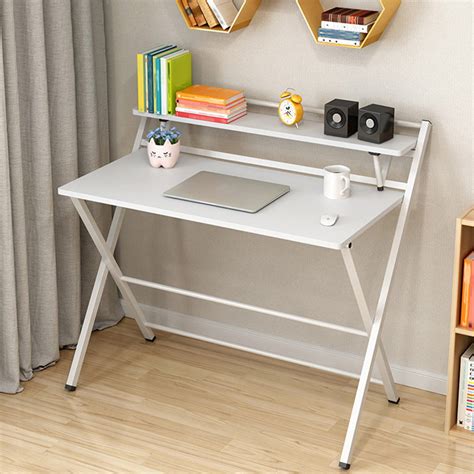 Folding Study Desk For Small Space Home Office Desk Laptop Writing