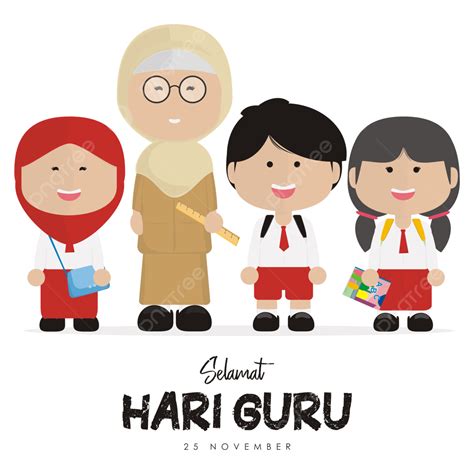 Happy Teacher Day Aka Selamat Hari Guru Nasional Indonesia Dengan Siswa