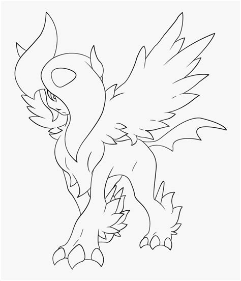 Pokemon Mega Absol Drawing Hd Png Download Coloring Home