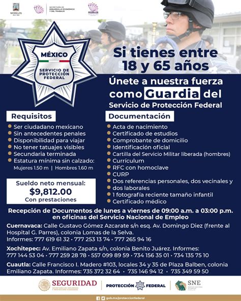 Servicio Nacional De Empleo En Morelos 2º Vacante Para Guardia De