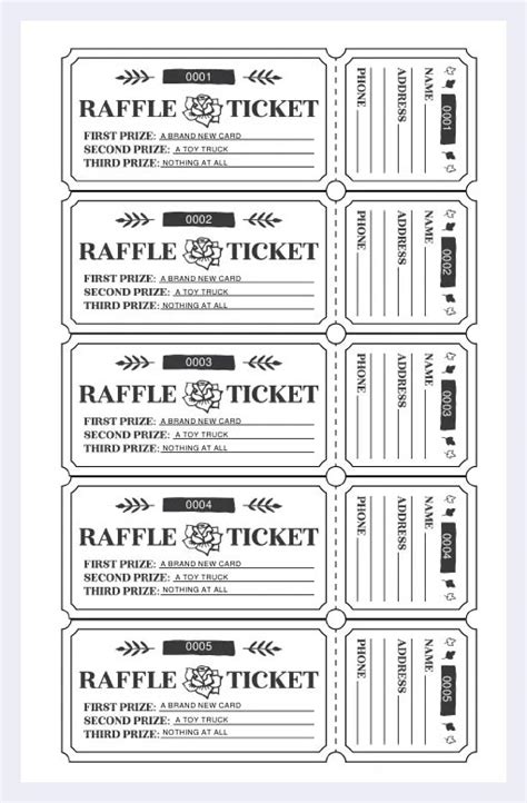 25 Raffle Ticket Templates Printable Free Paid 2022