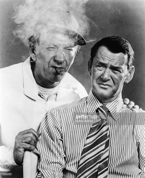 American Actors Jack Klugman L Smoking A Cigar And Tony Randall In