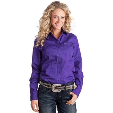 Cruel Girl Western Shirt Womens Ls Solid Show Purple Ctw9164068 At