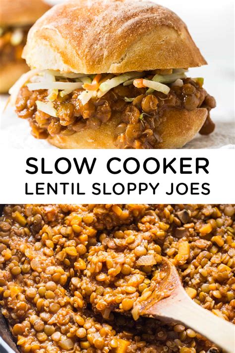 Slow Cooker Lentil Sloppy Joes Vegan Gf Simply Quinoa Recipe