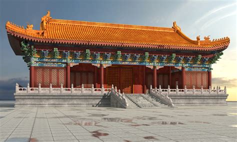3d Ancient Chinese Building Model Turbosquid 1310579