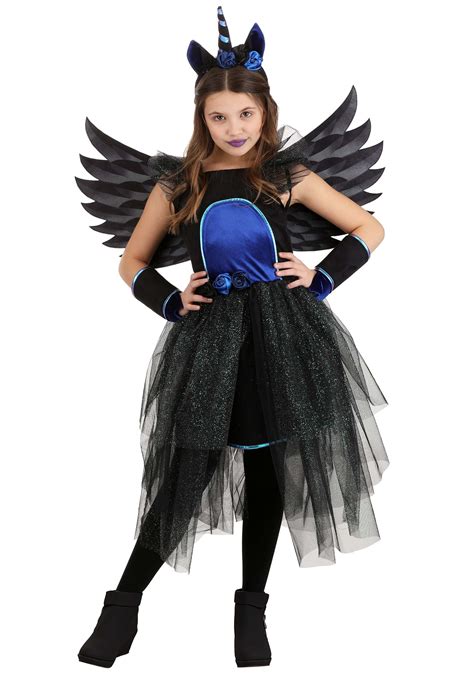 Girls Dark Black Unicorn Halloween Tutu Costume Ubicaciondepersonas