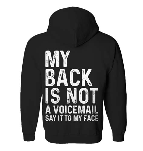 My Back Is Not A Voicemail Funny Zip Up Hoodie Outfit Hoodie Jacket For