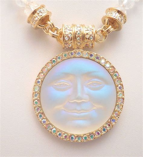 Kirks Folly Under The Seaview Moon Magnetic Necklace Goldtone Crystal