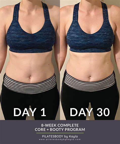 8 Week Complete Core Booty Program Coaching Included Pilatesbody By Kayla
