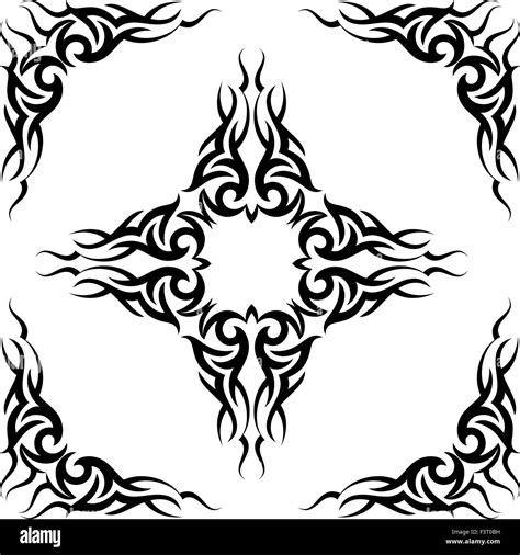Tattoo Cross With Corners Vector Art Stock Vector Image And Art Alamy