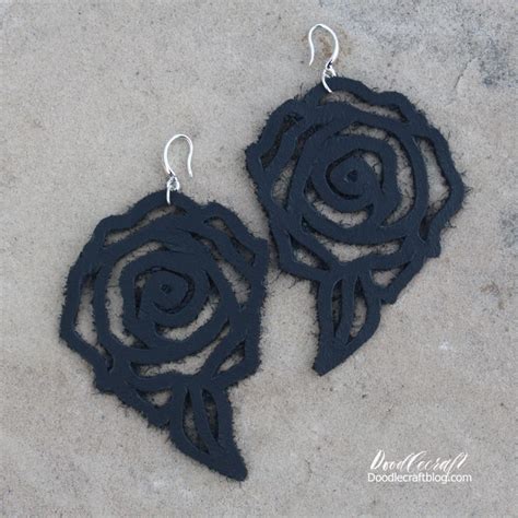 Collection by lisa carter bond • last updated 1 day ago. Doodlecraft: Leather Rose Earrings--Made with Cricut ...